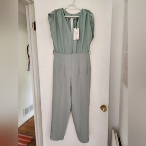 NWT Zara Sage Green Jumpsuit Size M